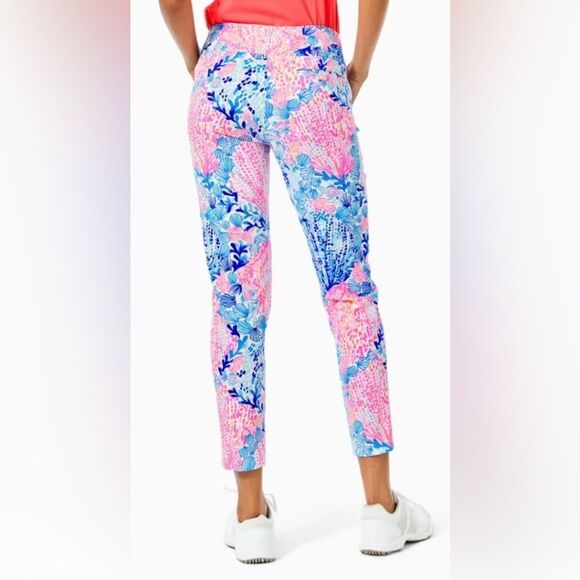 Lilly Pulitzer Luxletic Corso Pant UPF+50 Resort White Sway With Me - Picture 2 of 9